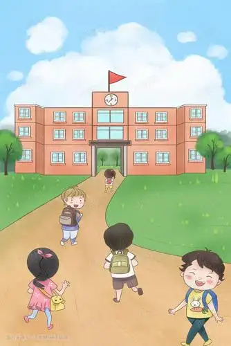 幼儿简笔画高高兴兴上学去