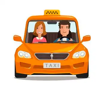 出租车司机卡通图片