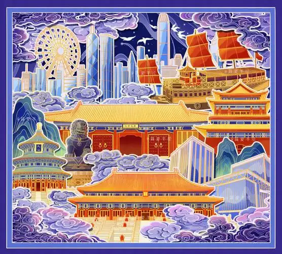 香港维多利亚港等风格:中国风时间:15天左右工具:sai 主 ps辅插画师