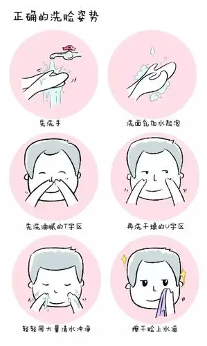 正确的洗脸姿势而且小编慕慕也做了一些功课,发现很多长了痘痘的小