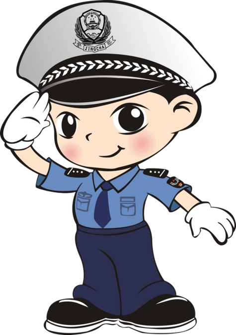 q版警察抓犯人简笔画