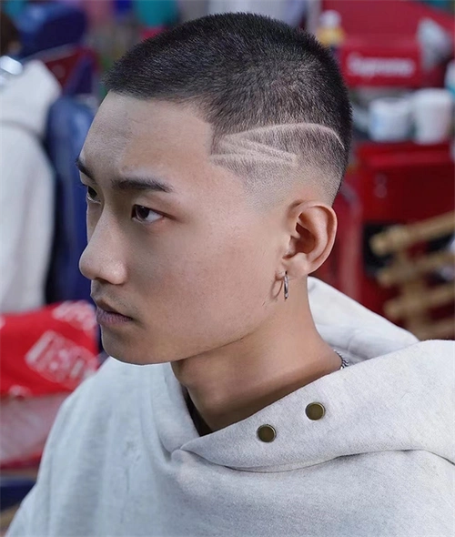 美式圆寸雕刻 型男硬汉发型_男士短发 - 美发站