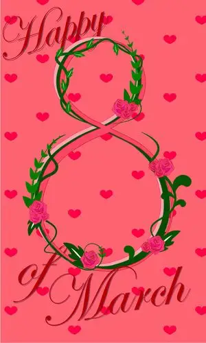 康乃馨图案妇女节精美贺卡矢量设计