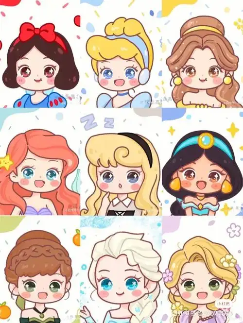 敲级可爱迪士尼公主头像