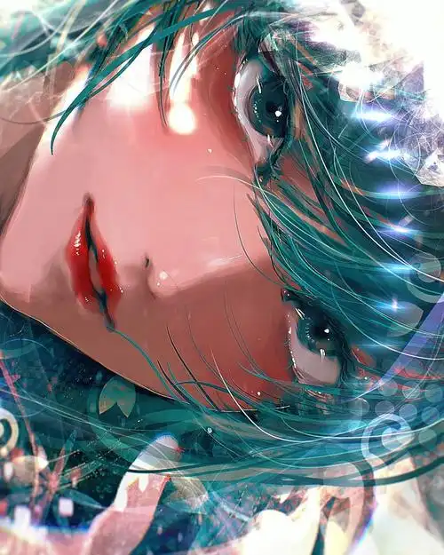 画师「yun」作品欣赏:厚涂女孩子人物插画——令人着迷的眼神杀