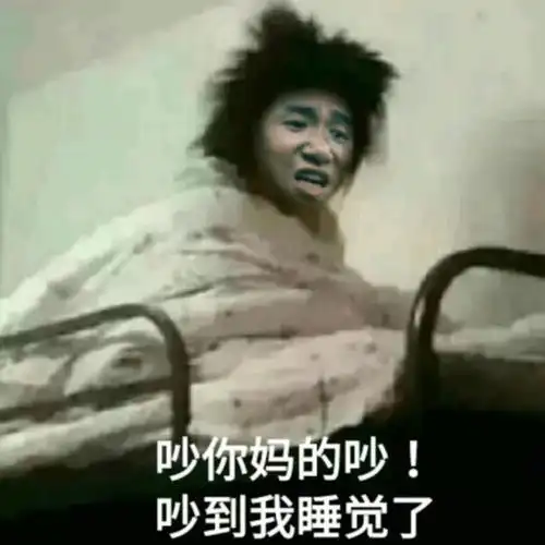 吵你妈的吵吵到我睡觉了吵到睡觉表情