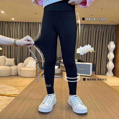 女童打底裤洋气女宝宝鲨鱼裤2024新款春装中小童百搭修身裤子舞蹈