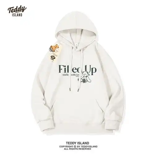 2023纯棉长袖卫衣teddyisland泰迪熊联名款男女款潮牌上衣情侣装