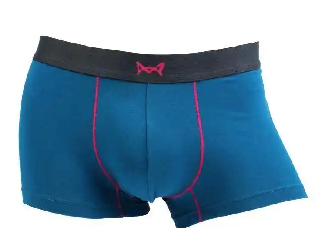 【猫人内衣正品 新款活力男平角内裤纯色莱卡棉u凸宽腰 h1312134】