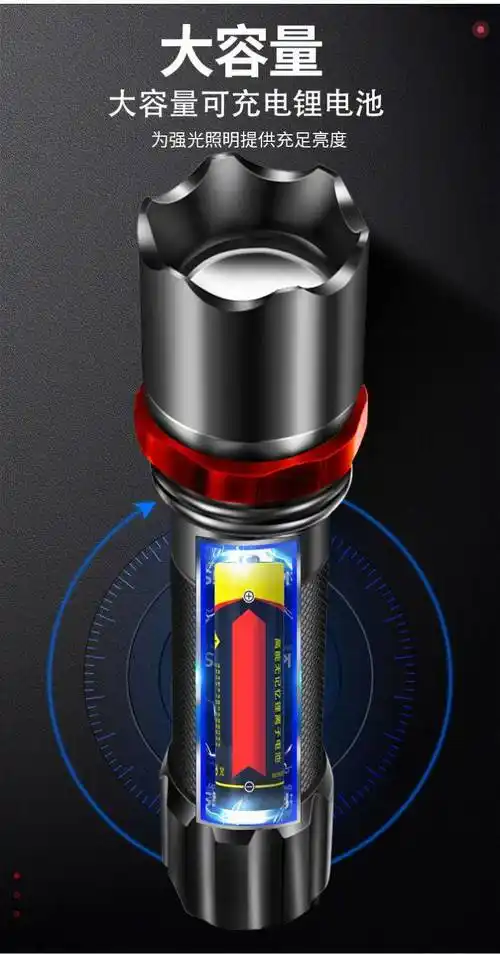 超亮led手电筒特种兵强光可充电小户外便携迷你多功能远射灯9
