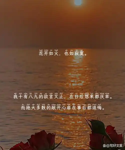 值得置顶的微信朋友圈文案玫瑰起笔晕开我们琳琅的诗句