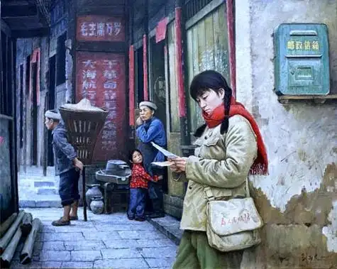 转载 刘文昌红卫兵油画