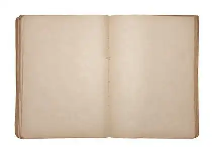 打开空白的书图片