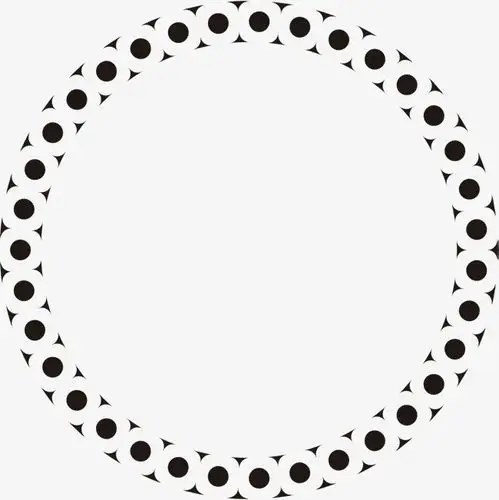 手绘黑色圆圈圆点