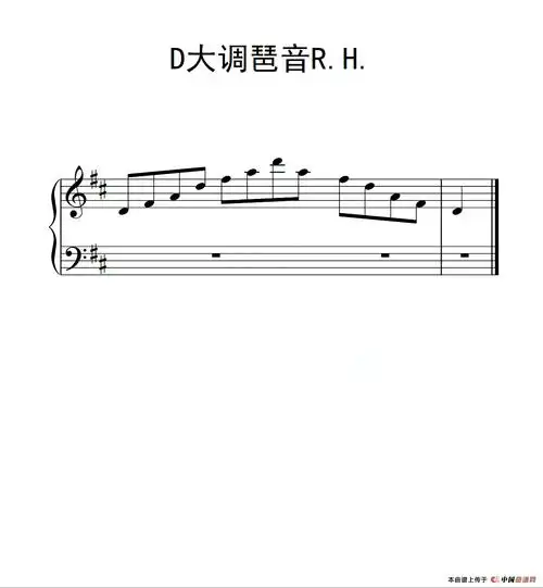 第二级 d大调琶音r h(中国音乐学院钢琴考级作品1~6级)(1)_50_41_1.