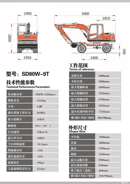 河北小型挖掘机家用小型挖掘机多功能轮式挖掘机