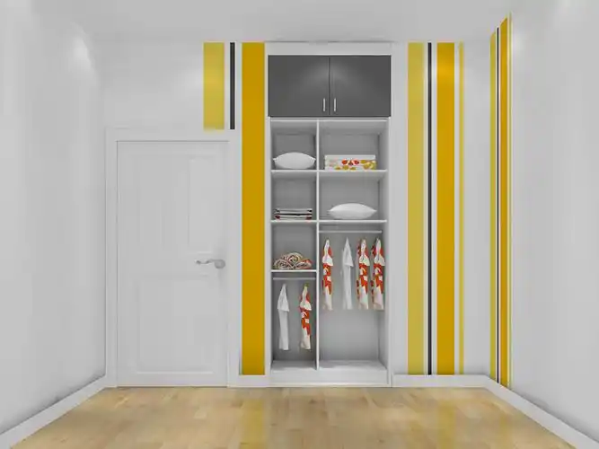 凹位趟门衣柜效果图 卧室明朗感十足