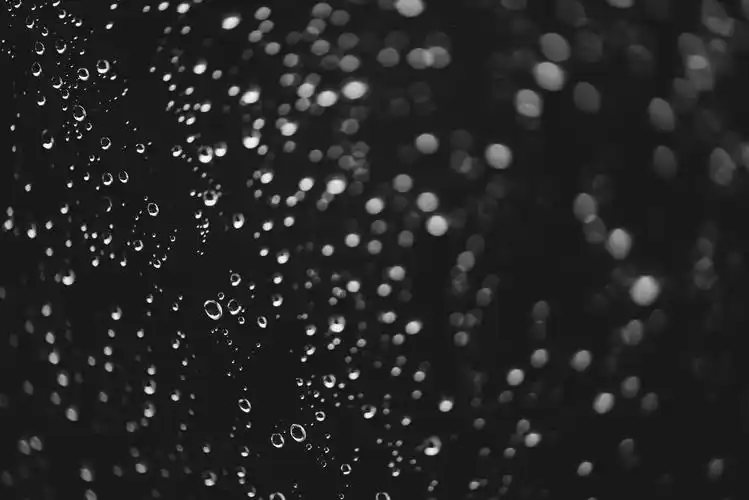 窗户玻璃与雨滴