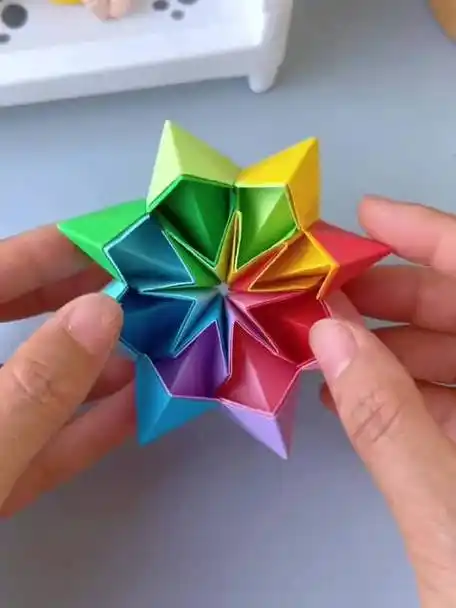 彩虹无限翻折纸教程##零基础手工课