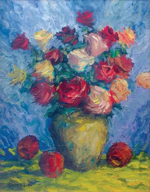 0493玫瑰画布油画