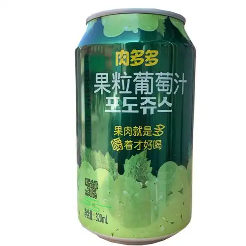 果粒多多葡萄汁320ml嚼着喝果粒果汁汽水果味听装果味