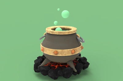 次世代 pbr 卡通 坩埚 炼金产物 炼药锅炉 炼金术士产物 游戏资源