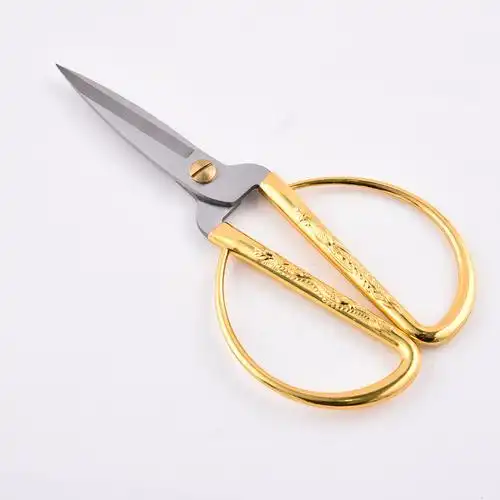 淳美3#杭州龙凤剪刀金色喜庆剪子公司开业剪彩厨房剪刀锌合金剪子