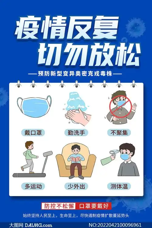 疫情反复切勿放松防疫宣传海报psd素材