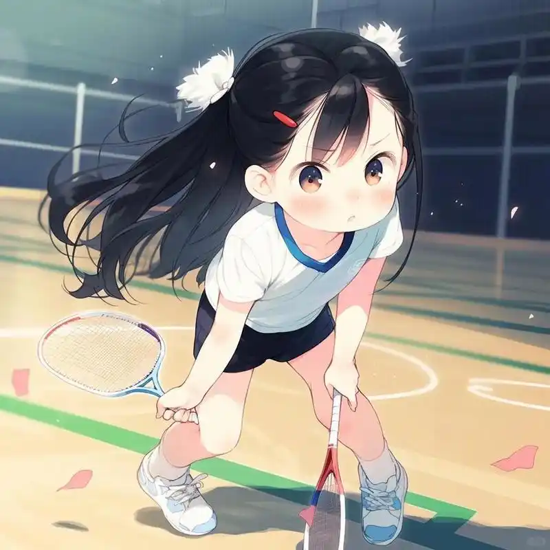 可爱女生头像:乒乓球,羽毛球,撸铁女孩