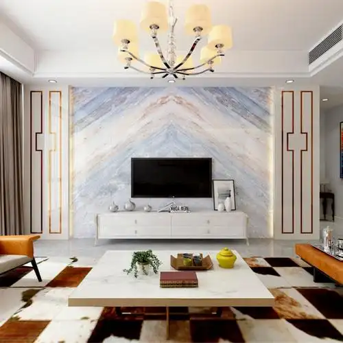 大理石电视背景墙石材大板客厅定制护墙板