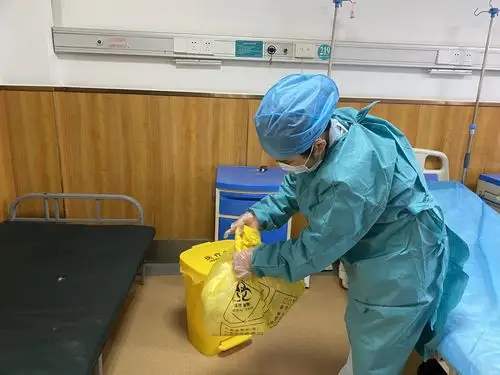 并用双层黄色垃圾袋鹅颈封存