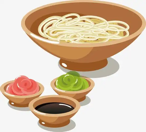 手绘矢量美味海鲜板面素材