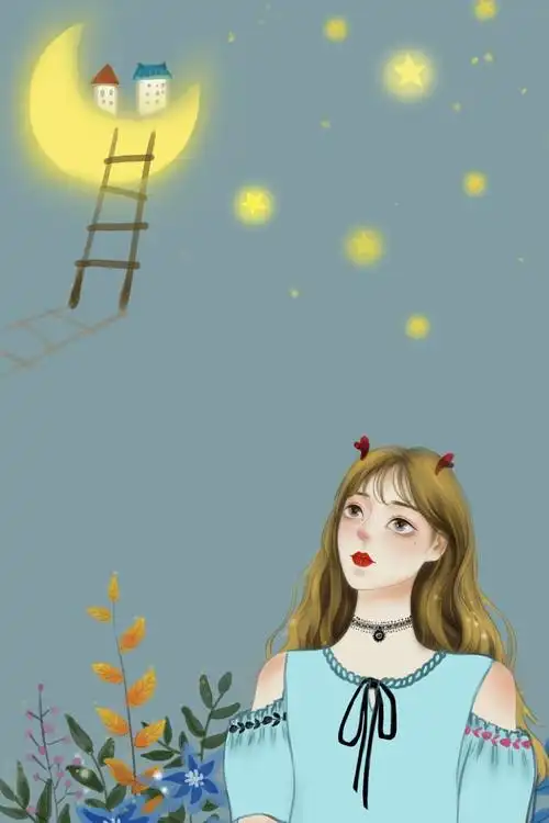 仰望星空的女孩