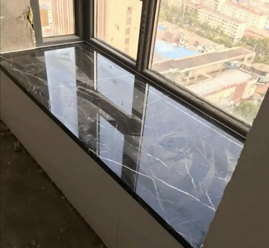 大理石黑白根窗台板#质量第一诚信为本 #天然石 #岩板背景墙 - 抖音