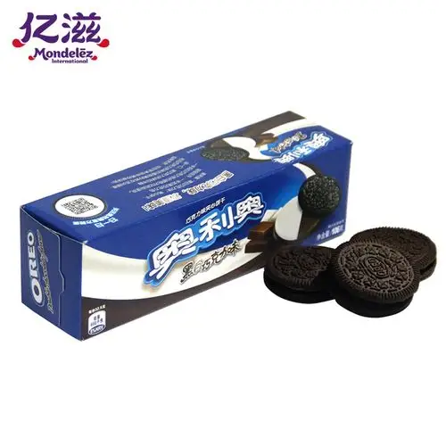 新品上市 奥利奥黑白巧克力味夹心饼干106g/盒 儿童休闲零食批发