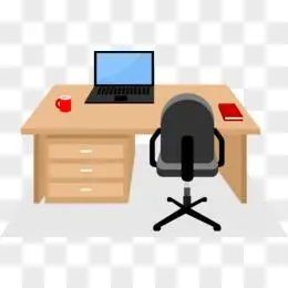 卡通办公室场景