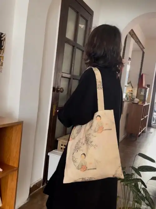 一款宋代风的书卷气布袋