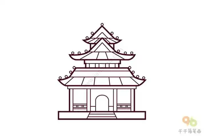 各种名胜古迹简笔画步骤