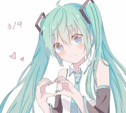 动漫萌图:超级可爱的姿势,用手比心的女孩子太可爱啦!__财经头条