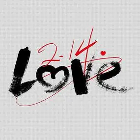 黑色手写love爱英文艺术字