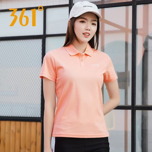 361°短袖女t恤轻薄款翻领polo衫夏季新款透气女装运动服半袖上衣女款