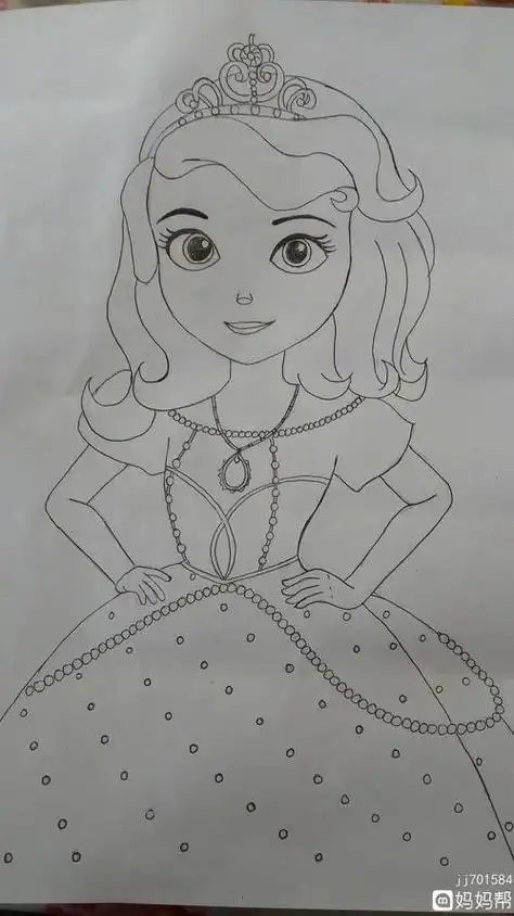 苏菲亚公主简笔画苏菲亚公主简笔画小公主