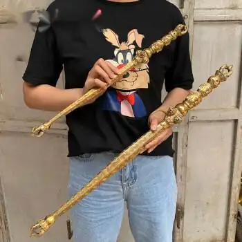 顺通礼坊 纯铜法器金刚杵金刚棍韦陀法器天杖密宗藏佛法器 小号48厘米