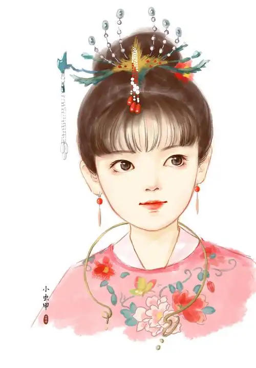 14:23:05小戏骨红楼梦 钟宝儿 薛宝钗古风画落花迷醉时候同采自photo