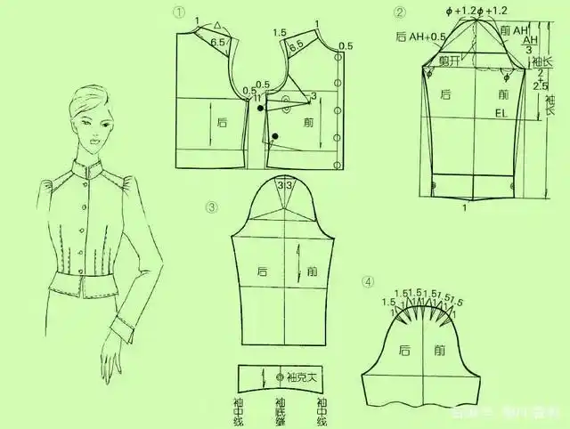 「服装实用裁剪系列之袖子篇」泡泡袖袖型裁剪