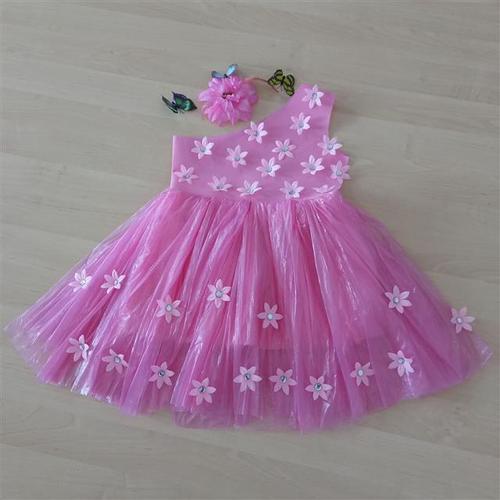 儿童环保时装秀幼儿园手工制作衣服女童创意亲子走秀演出表演服装