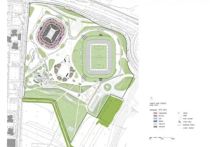 公园平面图 park level plan-stozice体育公园第14张图片