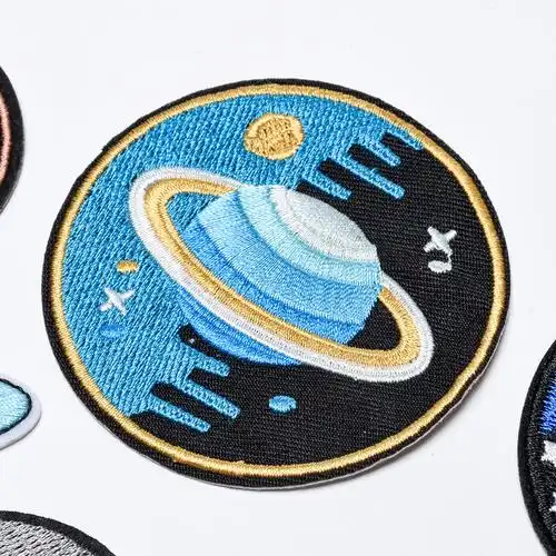 跨境热卖太空人宇航员刺绣布贴星球陨石组合服装电脑绣花章补丁贴