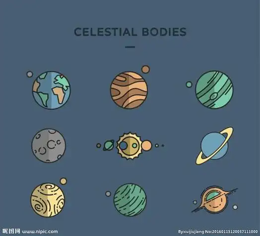 小星球简笔画小星球简笔画带颜色