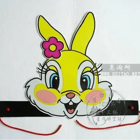 儿童简笔画兔子头饰